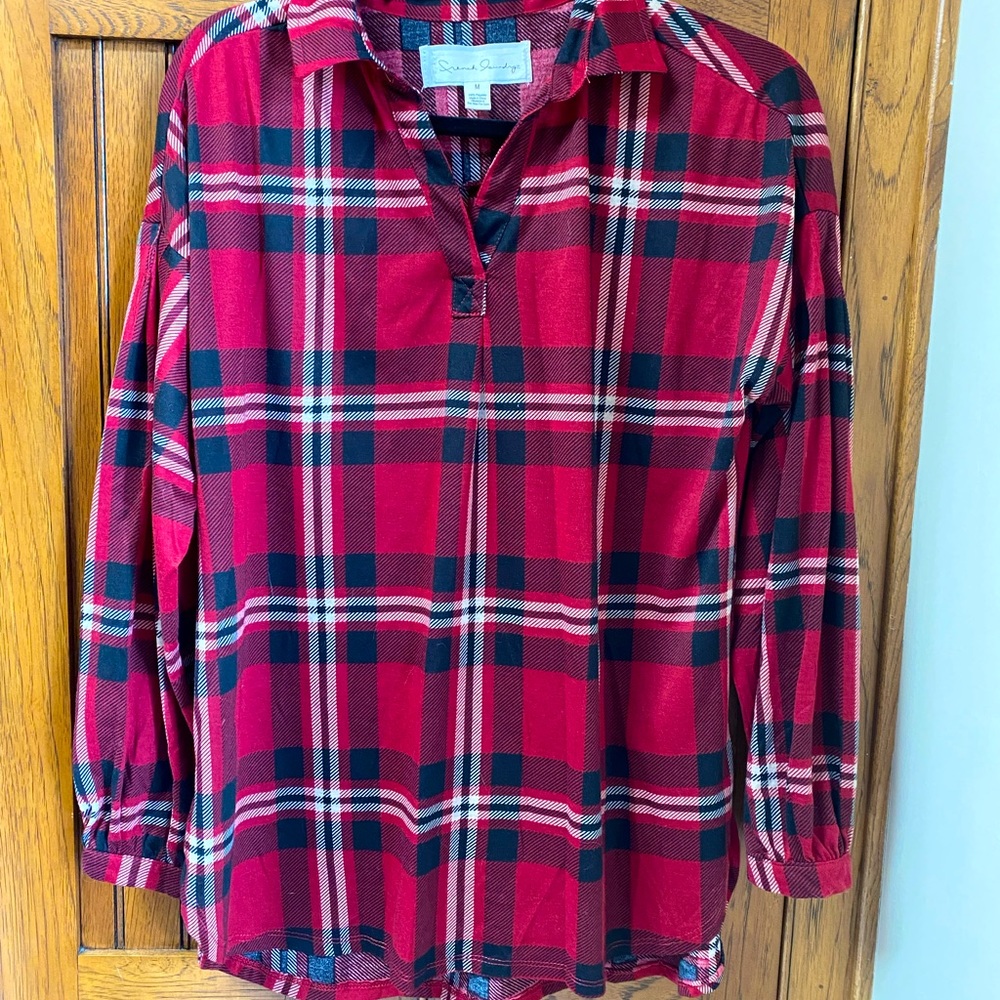 French Laundry Plaid Women’s Blouse M